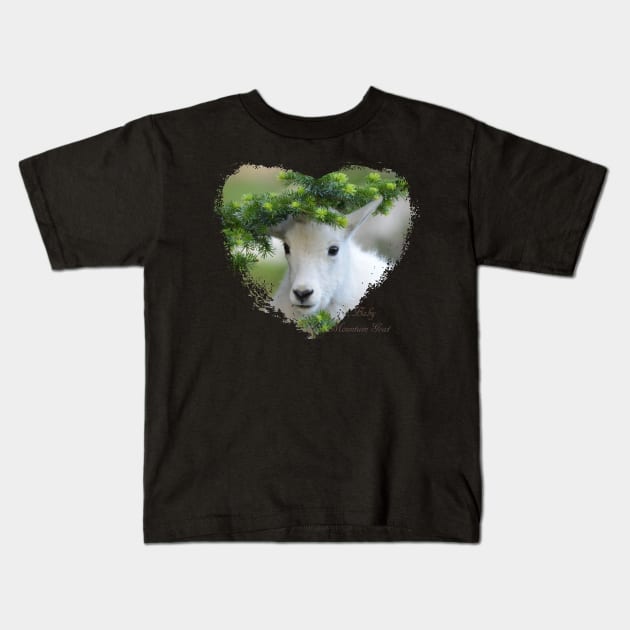 Baby Mountain Goat Kids T-Shirt by Whisperingpeaks